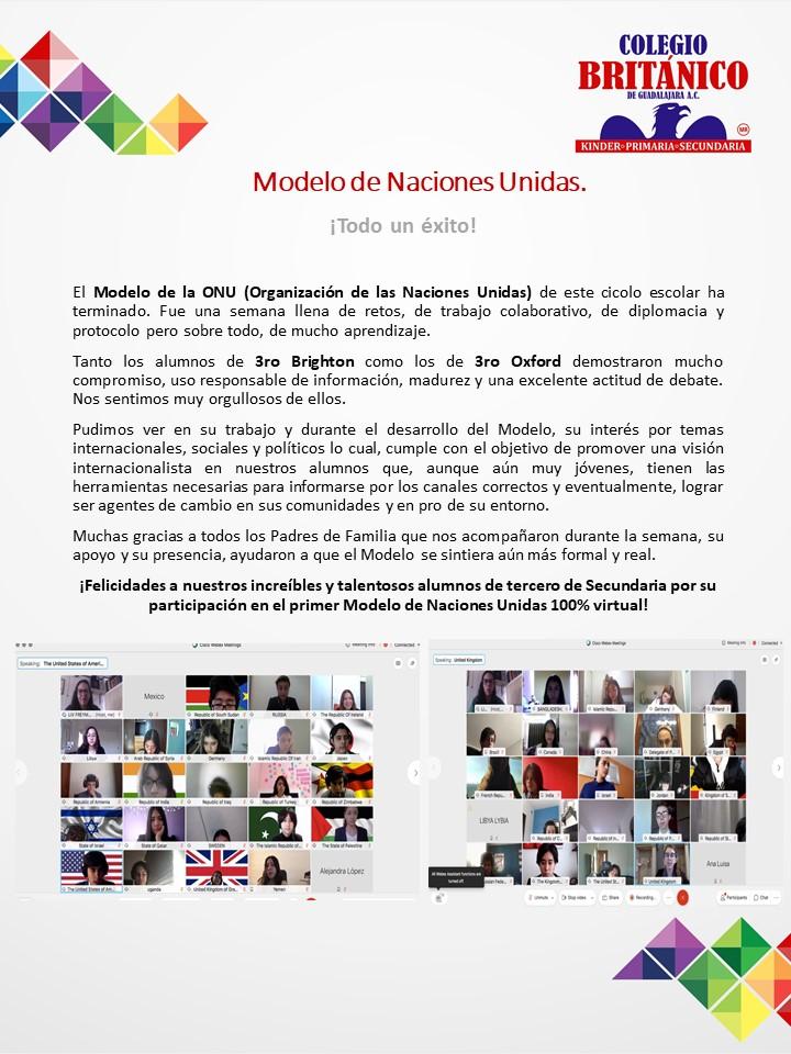Modelo de Naciones Unidas. ¡Todo un éxito! | Colegio Británico de  Guadalajara